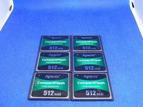 6x APACER INDUSTRIAL COMPACT FLASH 512MB KARTE #GK723 - 第 1/1 張圖片