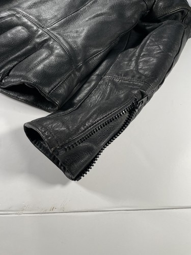 Harley Davidson Leather Jacket Womens 34W Padded Black Motorcycle Biker - Picture 7 of 12
