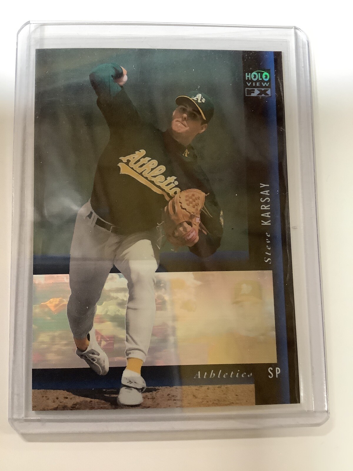 1994 UPPER DECK SP HOLOVIEW BLUE #18 STEVE KARSAY OAKLAND A'S