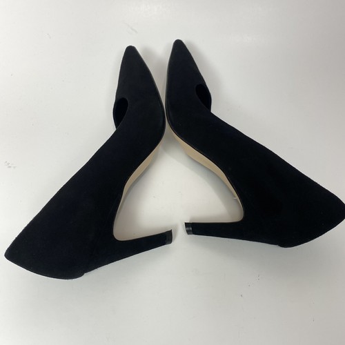 Good American The Icon Pumps Größe 9 schwarz Wildleder spitz zulaufender Absatz Büro - Bild 7 von 10