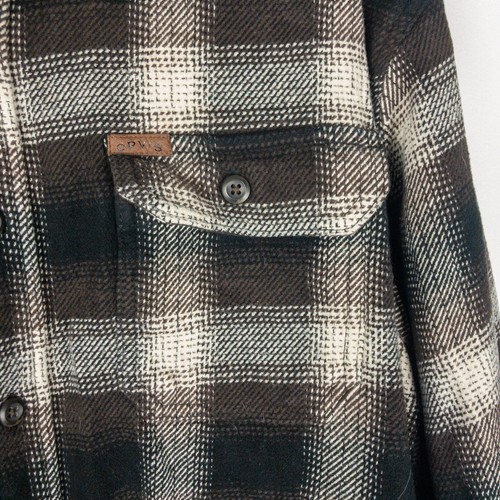 Orvis Shacket Mens XXL Brown Plaid 100% Cotton Pockets Thick Heavyweight - Picture 9 of 13