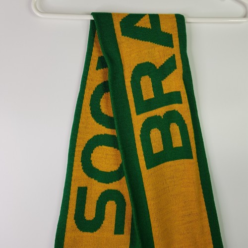 Australian Socceroos Knit Scarf 148cm Green Yellow Tassel AUSTRALIA vs BRAZIL - Imagen 2 de 7