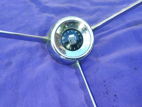 1960-1964 Ford Fairlane 500 Horn Ring Comet Falcon Steering Wheel Button OEM - Picture 3 of 11