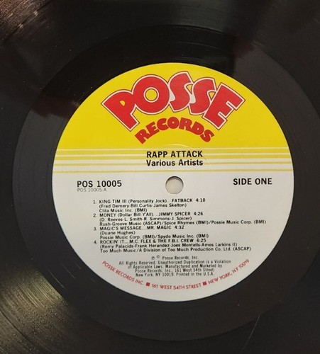 Rapp Attack Vol 1 (LP POS10005 Playtested) Millie Jackson Jimmy Spicer Fatback - Picture 4 of 4