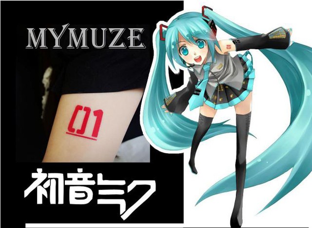 3 Cosplay Tattoo Sticker Temporary Tatoo Vocaloid Megurine Luka No