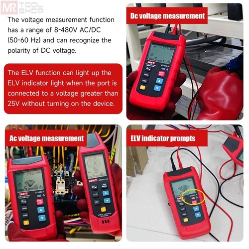 UNI-T UT25CL Wire Cable Locator Tester Metal Pipe Detector Circuit Tracer 480V - Picture 15 of 18