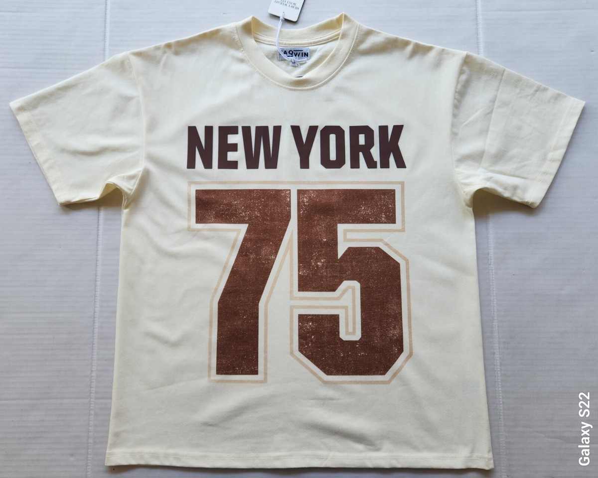 Jaqwin Men's Apparel Boxy Fit New York 75 T- Shirt - Size