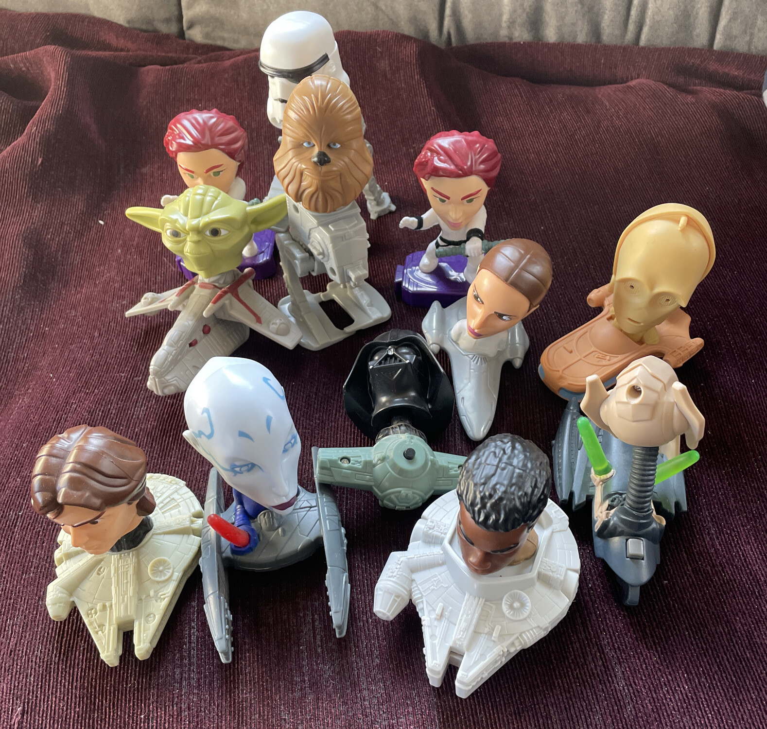 Star Wars McDonald's Toy Action Figure Figurines Lot of 13Bobble Heads