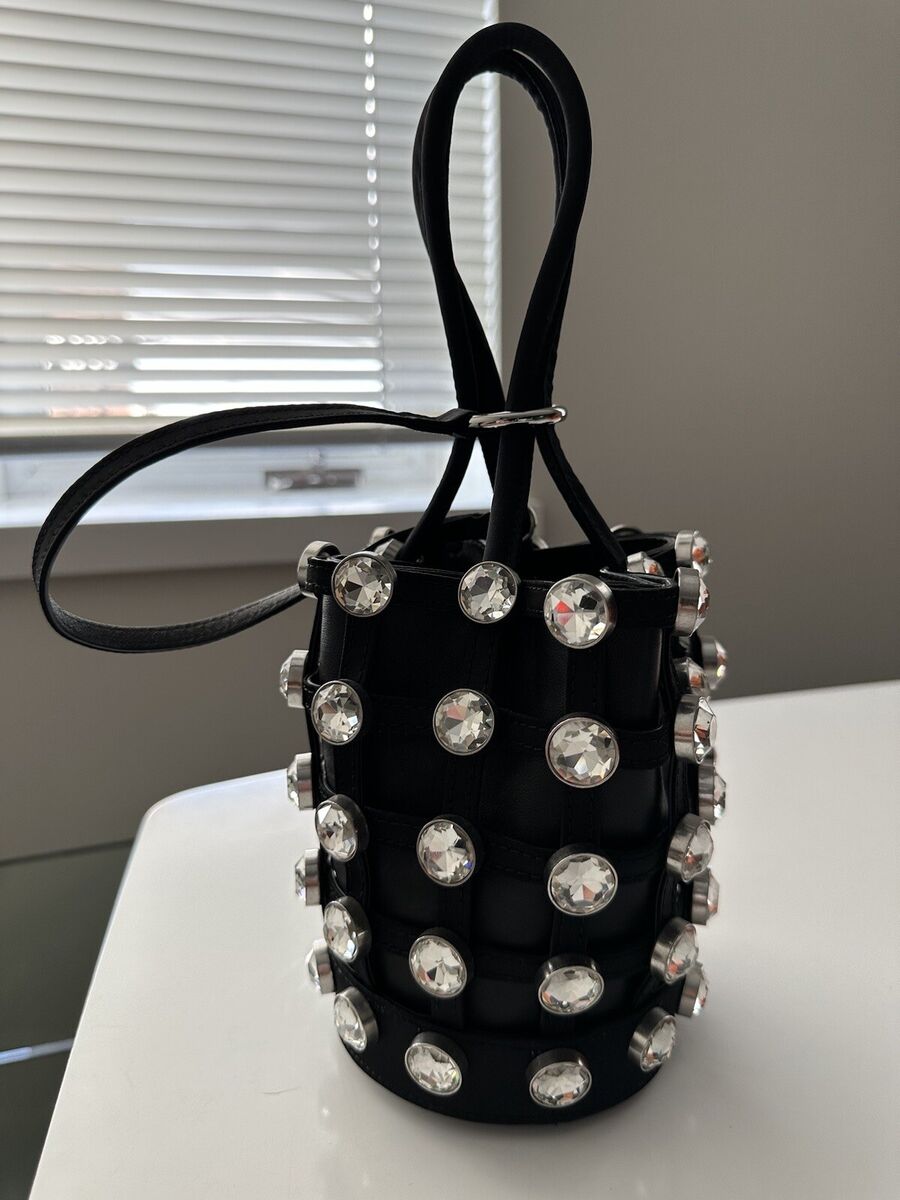 Alexander Wang Black Crystal Roxy Mini Bucket Bag | eBay Alexander Wang Black Crystal Roxy Mini Bucket Bag | eBay