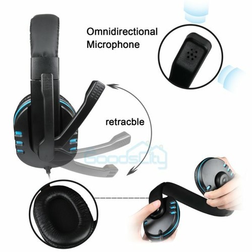 LED Gaming Headset Mic Headphones Stereo Bass Surround For PC Xbox One PS4 Gamer - Picture 35 of 37