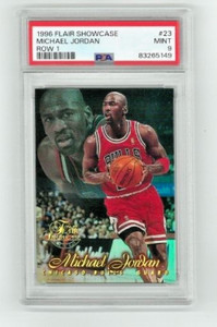 MICHAEL JORDAN 1996 FLAIR SHOWCASE ROW 1 - PSA 9
