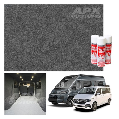 10 sqm VAN CARPET LINING VW T 5 6 CAMPER TRANSIT SOFT TRIM 4 way STRETCH 5 x 2 - Picture 5 of 5