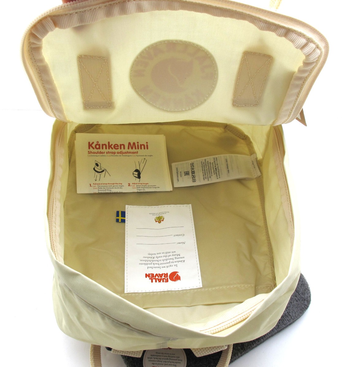 NEW FJALLRAVEN - KANKEN MINI Backpack Beige/Light Oak Style