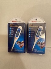 CVS Health Rigid Tip Digital Thermometer 30 second Reading Temperature Set Of 2