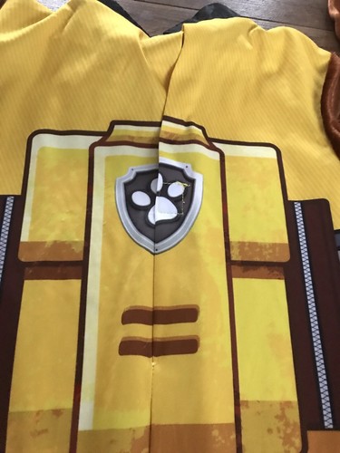 PAW PATROL RUBBLE BOYS FANCY DRESS COSTUME AGE 7-8 - Picture 7 of 9