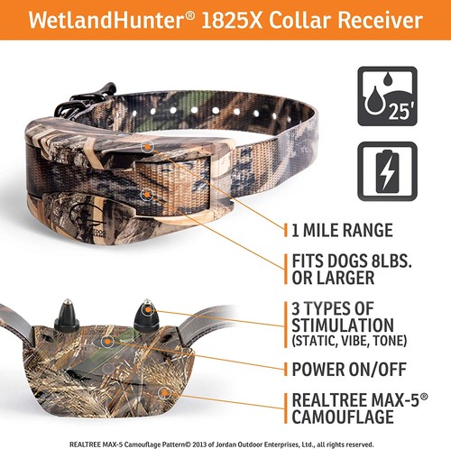 Collar electrónico de entrenamiento para perros SportDog remoto cazador de humedales SD-1825XCAMO - Imagen 5 de 5