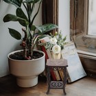 Chicken Ornaments Wood Flower Pot Base Wooden Plant Riser Stand
