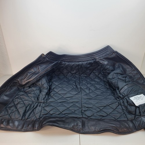 Black Leather Jacket Womens Size M Biker Custom Coat B.I.E. Full Zip Braided - Picture 4 of 22