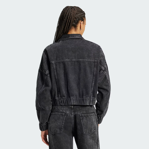 $100 Adidas Originals Premium Essentials Denim Track Top | Nero | XL - Foto 7 di 15