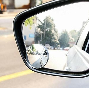 2pcs Base adhésive noire Angle réglable arrière vue angle mort miroir voiture