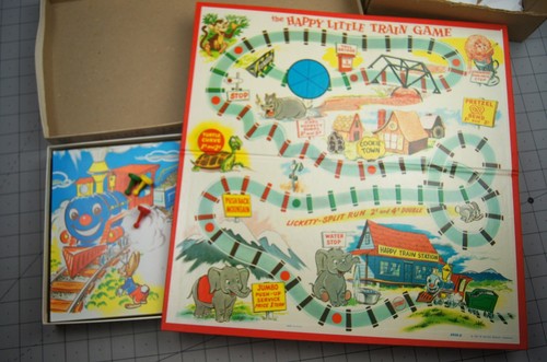 The Happy Little Train Game Vintage 1957 Milton Bradley # 4959 Complete  - Bild 2 von 3
