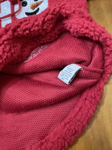 Chance Or Fate Schneemann Sherpa Fleece Hoodie Pullover Gr. XS Pailletten Urlaub Neu mit Etikett - Bild 7 von 8