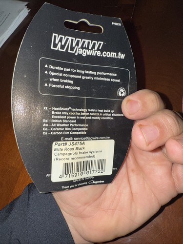 Jagwire Sleek Road  Bicycle Pads JS475A Campagnolo Record - Picture 4 of 5