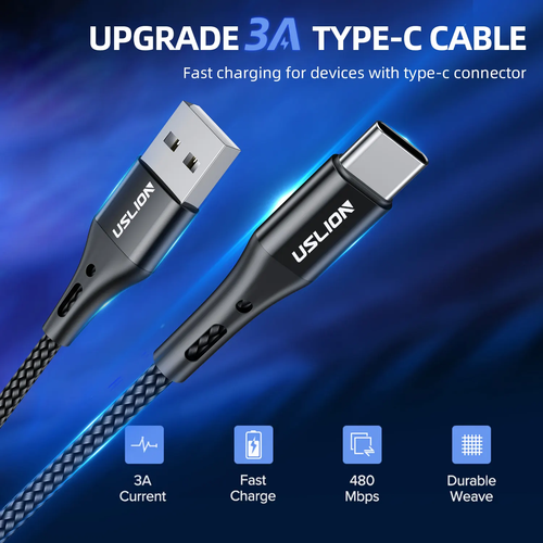 USB auf Type-C Ladekabel Schnellladekabel für iPhone Samsung Xiaomi Huawei iPad - Bild 9 von 15
