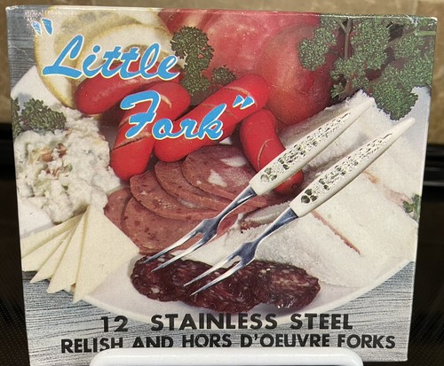 VTG “Little Fork” Boxed Set 12 Stainless Steel Relish and Hors D'oeuvre Forks - Bild 2 von 7