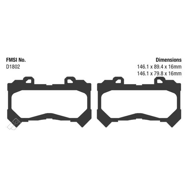 Pastilhas de freio dianteiras EBC DP43044R Yellowstuff para 2015-2020 Chevy Colorado - Imagem 4 de 4