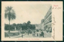 Naples City Riviera Chiaia Villa Nazionale Stengel 11195 postcard MX4844