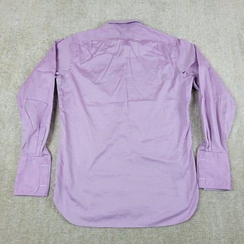 Ralph Lauren Shirt Mens 15.5 M Purple Label French Cuffs Dress Italy - Picture 2 of 13