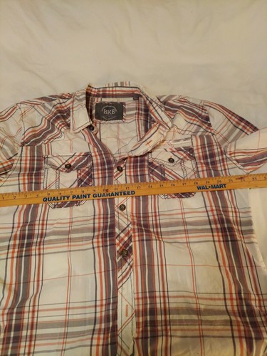 BKE Mens Button Up Pliad. XL Slim Fit. - Picture 6 of 7