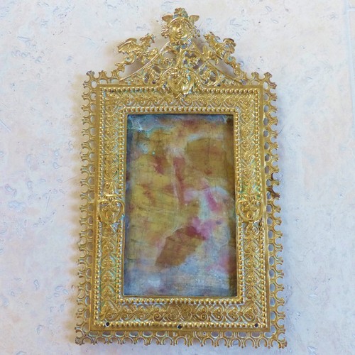 1700's / 1800's LARGE ANTIQUE 18th / 19th CENTURY BRONZE PHOTO PICTURE FRAME #2 - Picture 7 of 13
