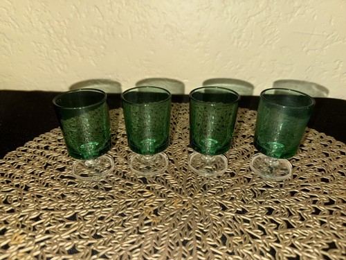 Vintage Luminarc Green Cavalier Clear Base Stem Cordial/Shot Glass 2 7/8" - Picture 6 of 10