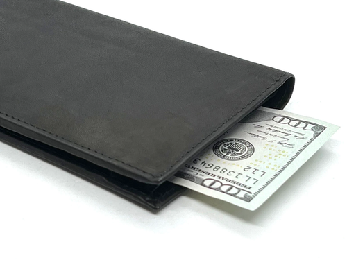 Genuine Leather Checkbook Cover ID Credit Card Long Wallet Holder - Bild 12 von 16