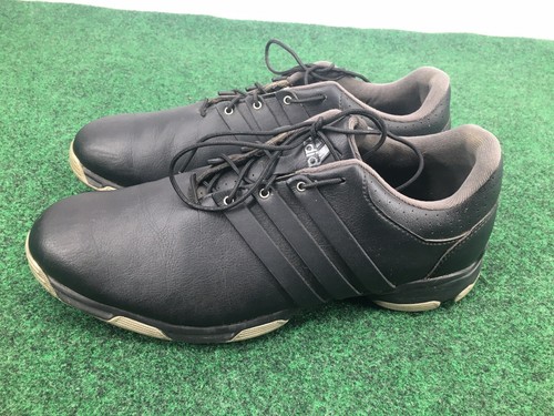 Adidas Tour Traxion TR Black Leather Golf Shoes Q44608 Men Size 9.5us 43.5fr 9uk - Picture 3 of 6