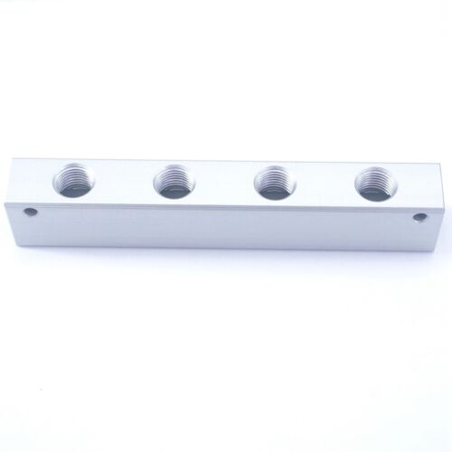 Divisor de bloque de colector de aire neumático de aluminio macizo de 2-10 vías BSP de 1/4" - Imagen 10 de 31