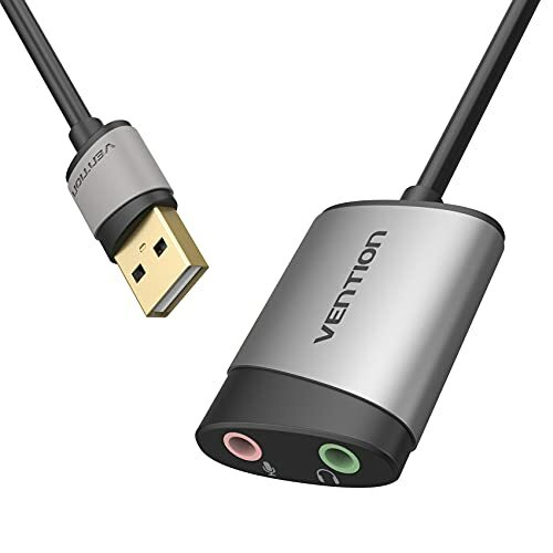 USB Sound Card, VENTION USB Audio Adapter Stereo External Sound Card with 3.5mm