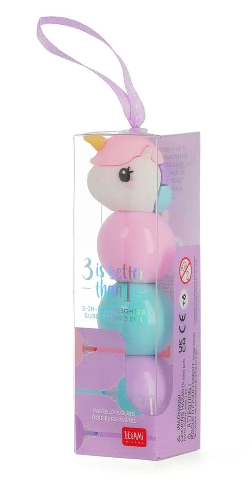 3-IN-1 MARKER TEXTMARKER EINHORN VON LEGAMI NEU OVP