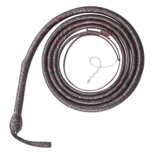 Kangaroo Hide Leather BULL WHIP 04 to 16 Feet Long 16 Plaits Indiana Jones Whip