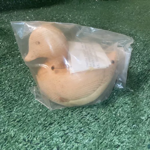 Vintage Mini Fat Wooden Duck Decoy Shovler Blank Still In Plastic