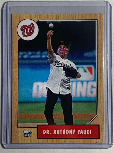 2020 Dr. Anthony Fauci Pro Gem Custom Baseball Card - In hand, ready to ship!