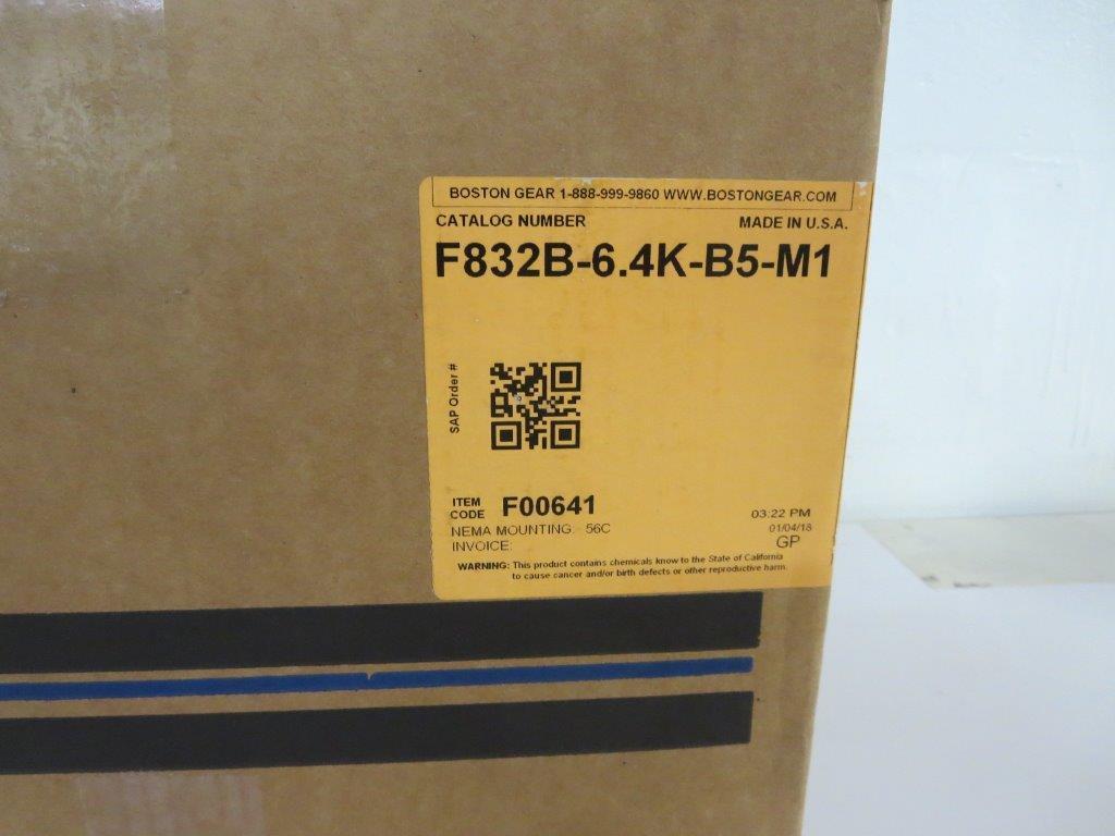 Boston Gear D02944 F832B-11KT-B5 SPEED REDUCER Boston Gear D02944 F832B-11KT-B5 SPEED REDUCER