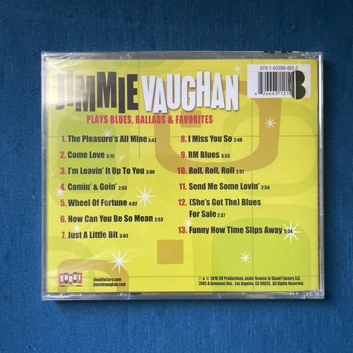 Plays Blue, Ballads and Favorites by Jimmie Vaughan (CD, 2010) Sealed Blues CD - Imagen 2 de 3