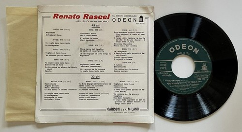 Renato Rascel Arrivederci Roma EP 45 rpm PS EX Odeon Italy Pop (1957) - Picture 2 of 2