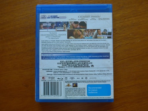 Rain Man Blu-ray *FREE POST* Dustin Hoffman Tom Cruise Classic Cult 1988 - Picture 3 of 6