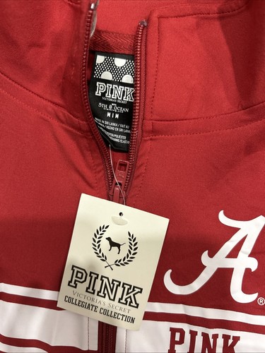 VICTORIAS SECRET PINK BLING ALABAMA "ROLL TIDE" 1/4 Zip Pullover Sweater NWT - Picture 2 of 7