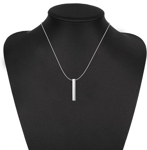 18K Gold Plated Long Unisex Chain Bar Pendant Necklace Women Girl Dainty Jewelry - Picture 20 of 21