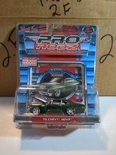 Maisto Pro Rodz 70 Chevrolet Nova - Dark Green White Stripes- 2006 - 1:64 Scale